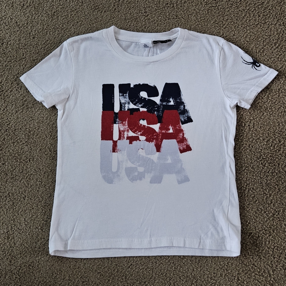 Spyder White USA Graphic T-Shirt